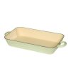 Riess Bratpfanne Mit 2 Griffen Emaille 37×22 Cm Grün 11