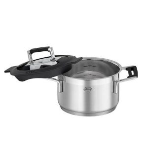 Rösle Kochtopf 16cm Mit Silikonranddeckel SILENCE PRO 8