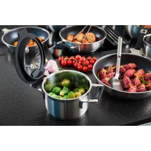 Rösle Kochtopf 16cm Mit Silikonranddeckel SILENCE PRO 12