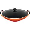 Le Creuset Wok Mit Glasdeckel 36 Cm Ofenrot 7
